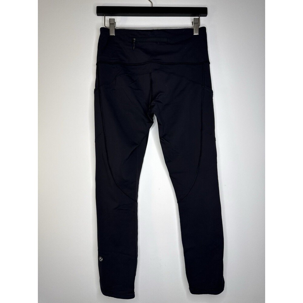 Lululemon Black High Rise Leggings Size 8 Stretch Yoga Gym Athletic Pants